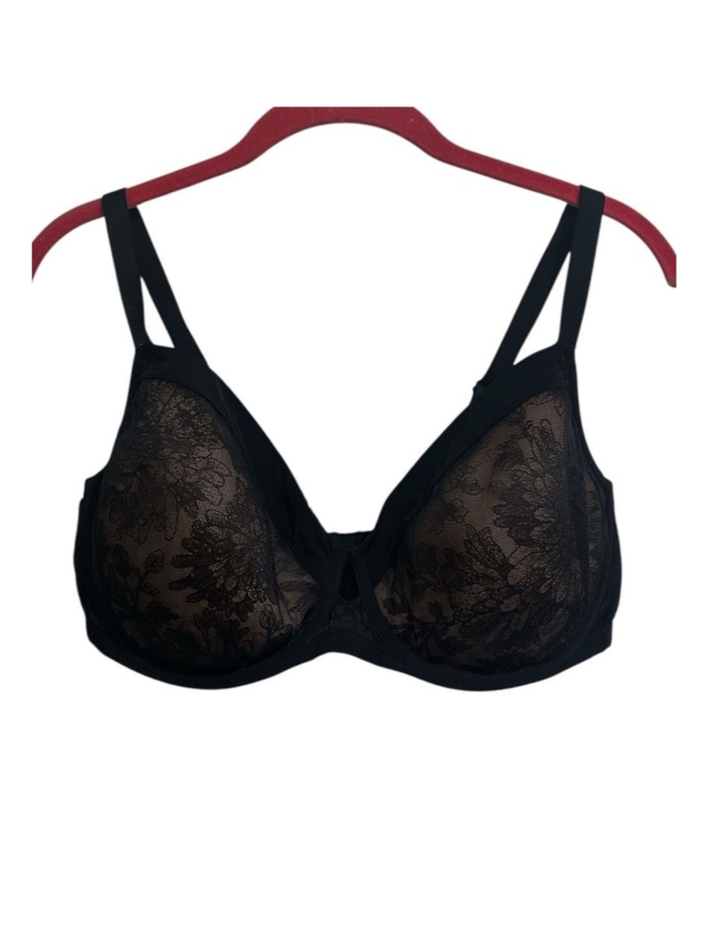 Soma Lightest Lift Perfect Coverage Bra 38DDD Black Lace Underwire